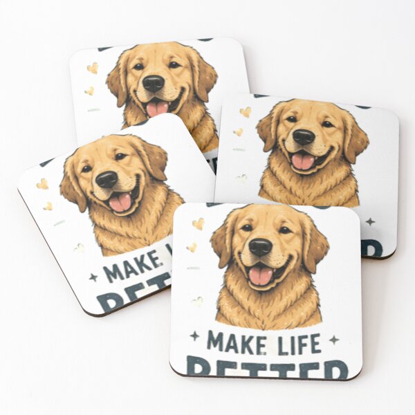 Item preview, Dogs Make Life Better - Cute Golden Retriever Art designed and sold by GUINewAlex.