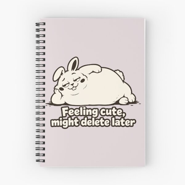 Item preview, Feeling Cute Might Delete Later - Funny Chonky Bunny Meme. designed and sold by MalisoStickers.