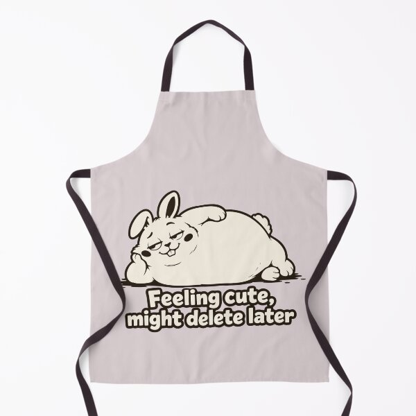 Item preview, Feeling Cute Might Delete Later - Funny Chonky Bunny Meme. designed and sold by MalisoStickers.