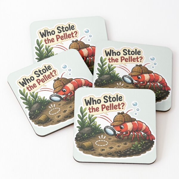 Item preview, Who Stole the Pellet? – Funny Cherry Shrimp Detective designed and sold by SimplePoDesign.