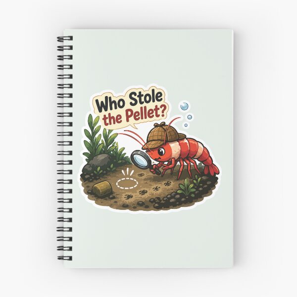 Item preview, Who Stole the Pellet? – Funny Cherry Shrimp Detective designed and sold by SimplePoDesign.
