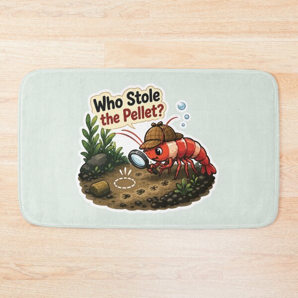 Item preview, Who Stole the Pellet? – Funny Cherry Shrimp Detective designed and sold by SimplePoDesign.
