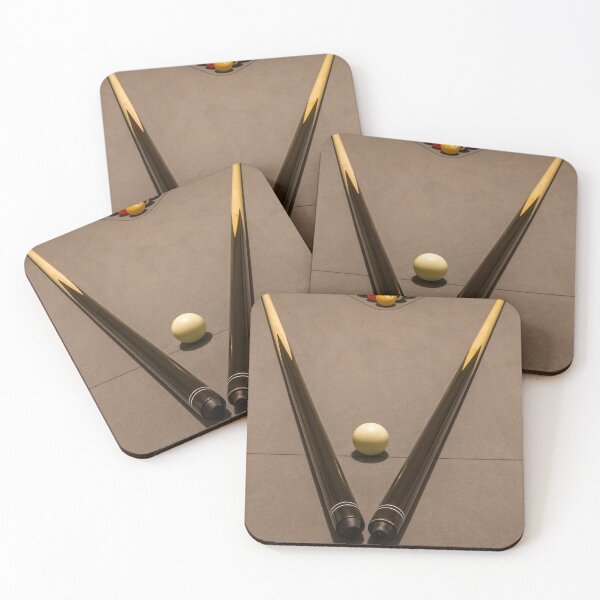 Item preview, Billiards Pool Table With Cue Sticks, Cue Ball and Racked Balls Ready for Play designed and sold by Nmallia.