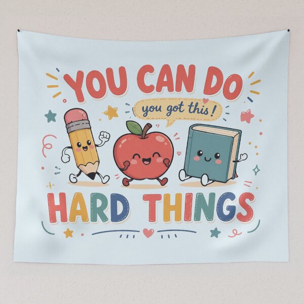 Item preview, You Can Do Hard Things, Cute Retro Doodle Teacher, You Got This Motivational designed and sold by Sprinkle12345.