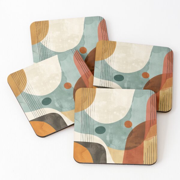 Item preview, Mid Century Modern Abstract Art | Organic Shapes & Retro Minimalist Design designed and sold by GrinGalore.