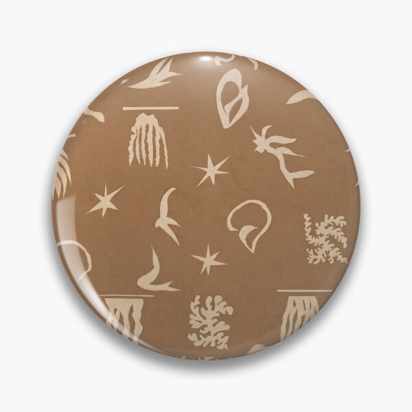 Item preview, Cream Cut Out Shapes on Brown designed and sold by artofuniverse.