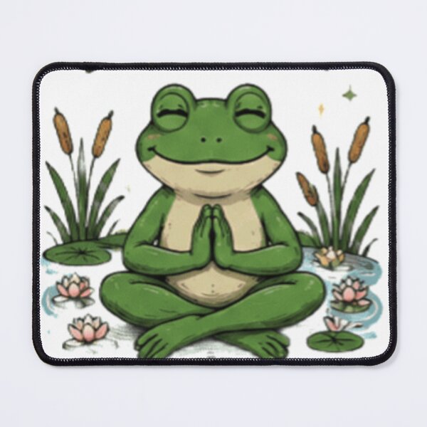 Item preview, Protect Your Peace - Cute Meditating Frog Art designed and sold by GUINewAlex.