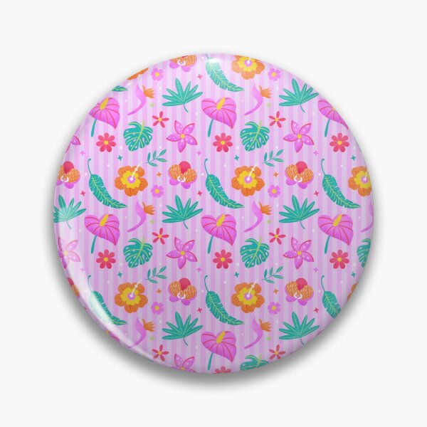 Item preview, Tropical Pastel Floral Pattern – Cute Summer Hibiscus & Leaves designed and sold by lydiadesign.