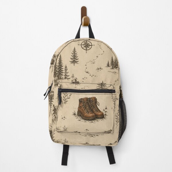 Item preview, Vintage Hiking Boots Outdoor Pattern designed and sold by naturalsurvival.