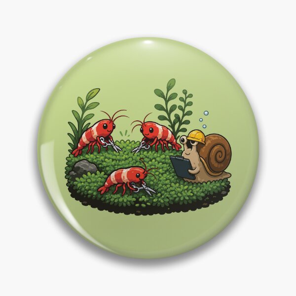 Item preview, Shrimp Moss Maintenance Crew – Funny Aquascaping designed and sold by SimplePoDesign.