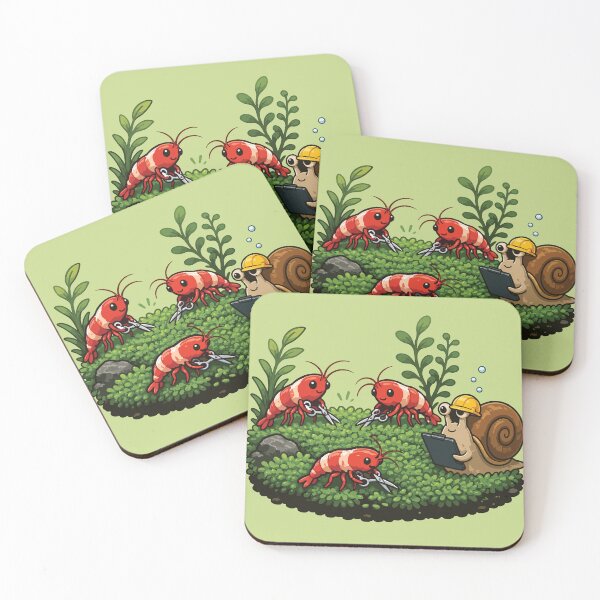 Item preview, Shrimp Moss Maintenance Crew – Funny Aquascaping designed and sold by SimplePoDesign.