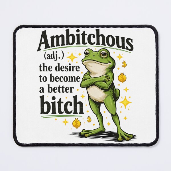 Item preview, Ambitchous Funny Frog Definition T-Shirt | Sassy Motivational Quote Tee for Women designed and sold by TRENHILL.