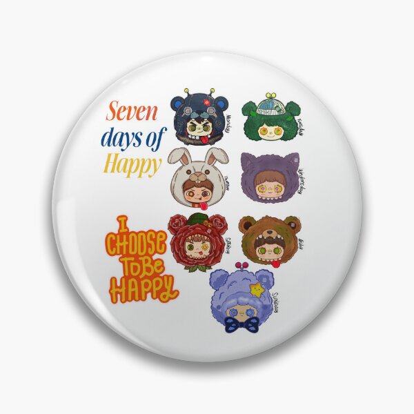 Item preview, Seven Days of Happy - Choose To Be Happy Cute Characters designed and sold by Ledocover.
