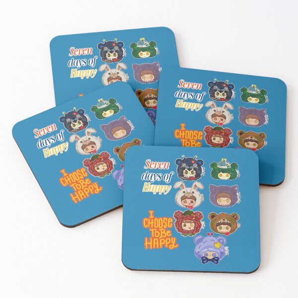 Item preview, Seven Days of Happy - Choose To Be Happy Cute Characters designed and sold by Ledocover.