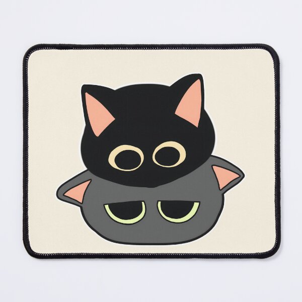 Item preview, Black Cat on Grey Cat designed and sold by Deep Descent.