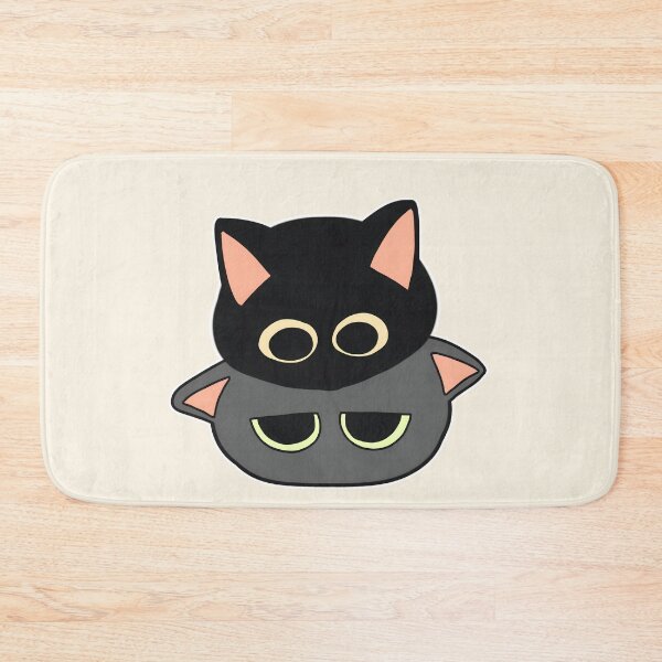 Item preview, Black Cat on Grey Cat designed and sold by Deep Descent.