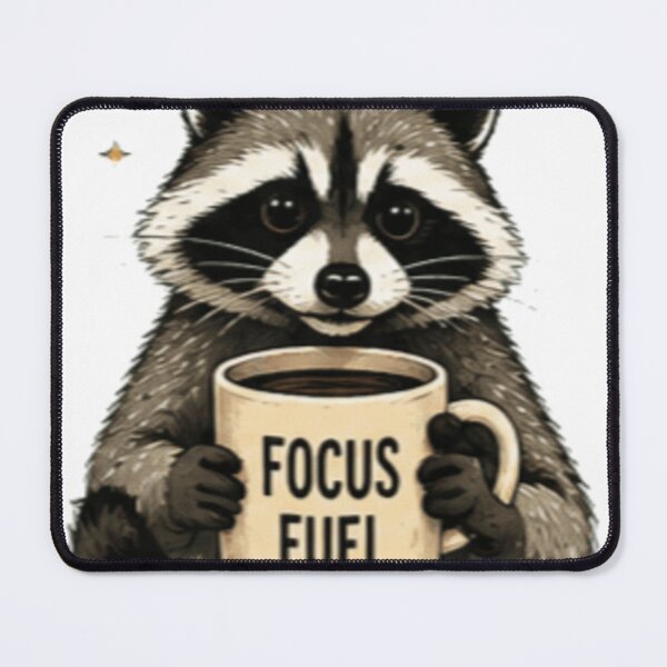 Item preview, Small Goals Big Coffee - Cute Raccoon Art designed and sold by GUINewAlex.