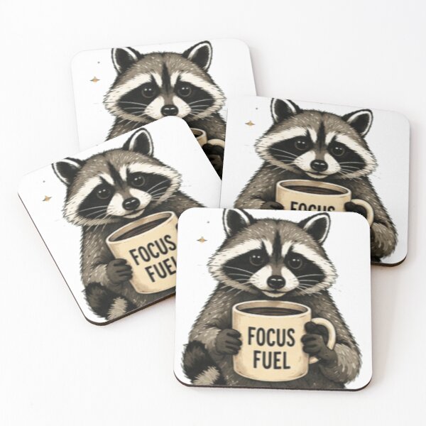 Item preview, Small Goals Big Coffee - Cute Raccoon Art designed and sold by GUINewAlex.