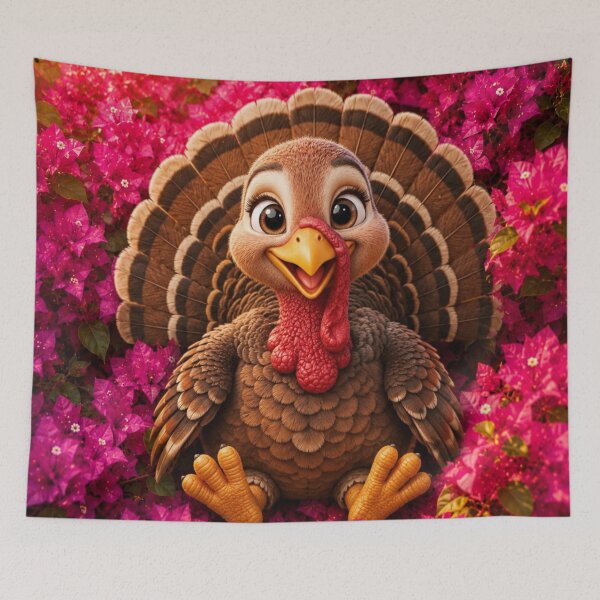 Item preview, Cute Cartoon Turkey in Bloom designed and sold by Rohan132.