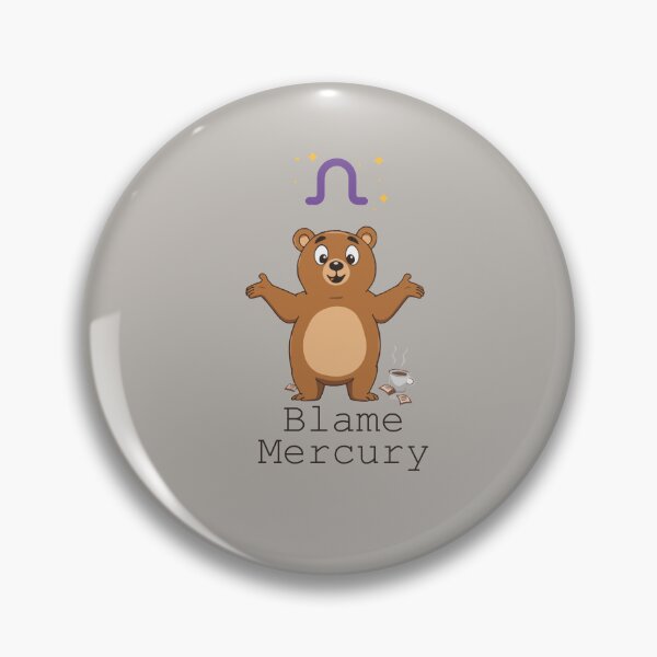 Item preview, Blame Mercury Retrograde Cartoon Bear Vector Art designed and sold by AbderraimArt.