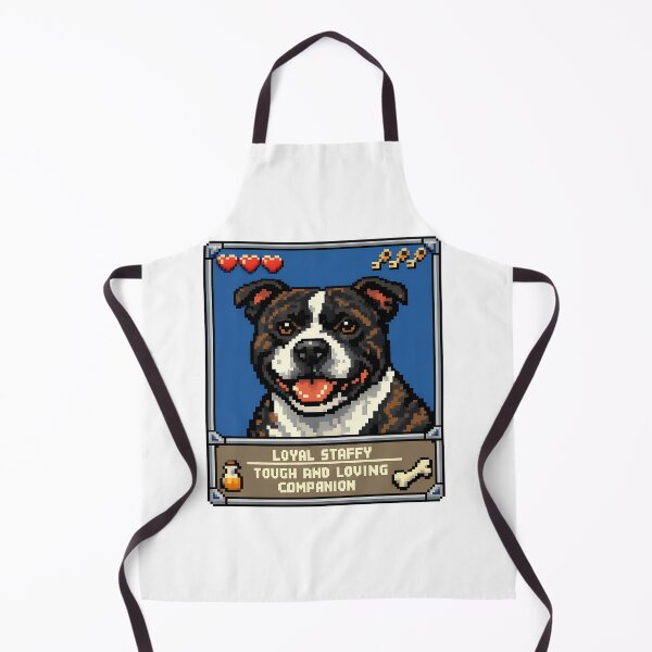 Item preview, Loyal Staffy Pixel Art Trading Card designed and sold by BestFriendTees.
