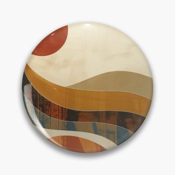 Item preview, Retro Sunset Landscape | Mid Century Modern Abstract Wall Art designed and sold by GrinGalore.