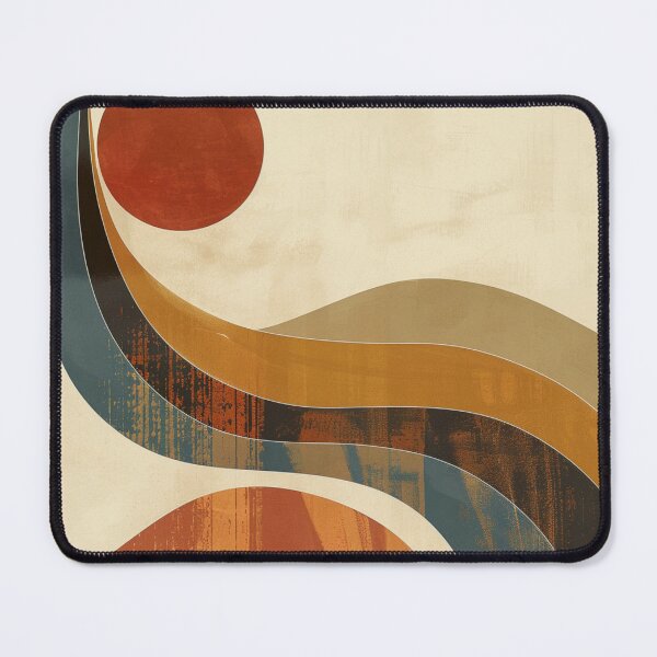Item preview, Retro Sunset Landscape | Mid Century Modern Abstract Wall Art designed and sold by GrinGalore.