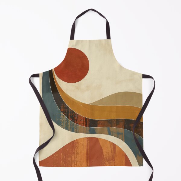 Item preview, Retro Sunset Landscape | Mid Century Modern Abstract Wall Art designed and sold by GrinGalore.