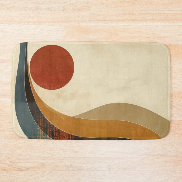 Item preview, Retro Sunset Landscape | Mid Century Modern Abstract Wall Art designed and sold by GrinGalore.