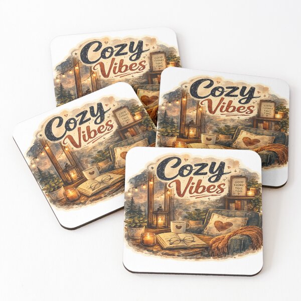 Artikelvorschau, Cozy Vibes Aufkleber entworfen und verkauft von Genzfirevibes.