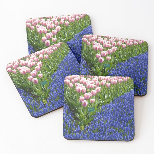 Item preview, Pink Tulips and Blue Grape Hyacinths – Spring Garden Photography designed and sold by ThatSurreyLife.