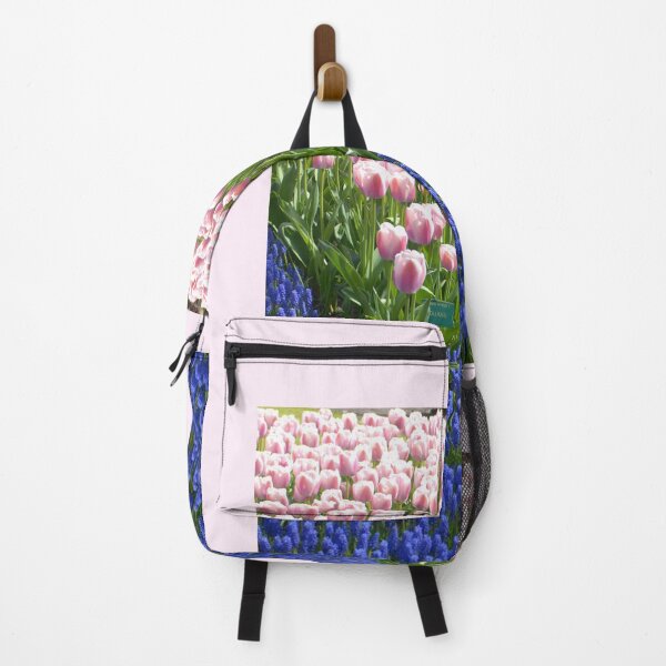 Item preview, Pink Tulips and Blue Grape Hyacinths – Spring Garden Photography designed and sold by ThatSurreyLife.