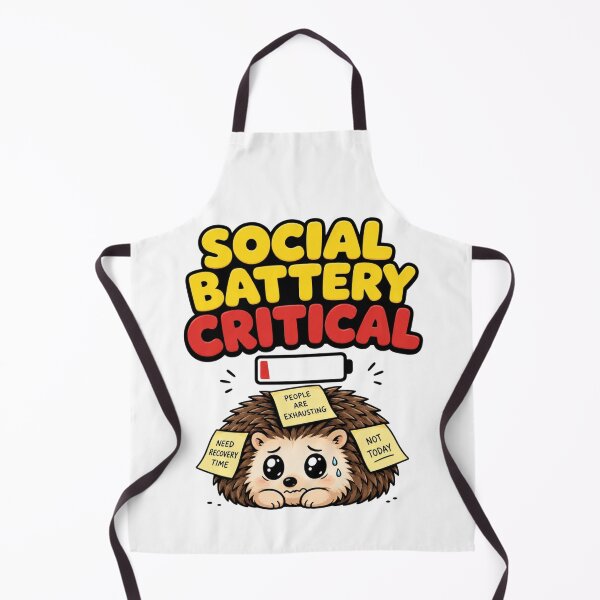 Item preview, Introvert Hedgehog Social Battery Gift designed and sold by Gentlestate.