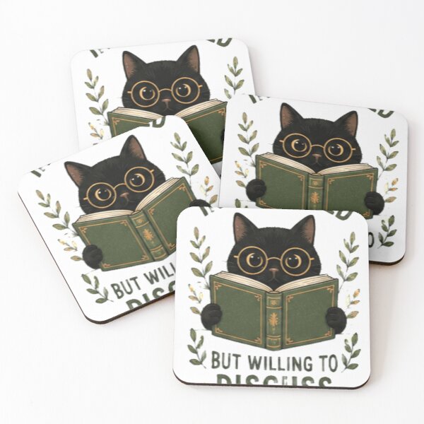 Item preview, Introverted But Willing To Discuss Books Cat designed and sold by GUINewAlex.