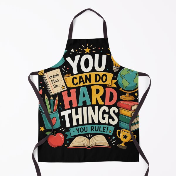 Item preview, You Can Do Hard Things – Inspirational Teacher Classroom Motivation Retro Vector Design designed and sold by Huddy-clothes.