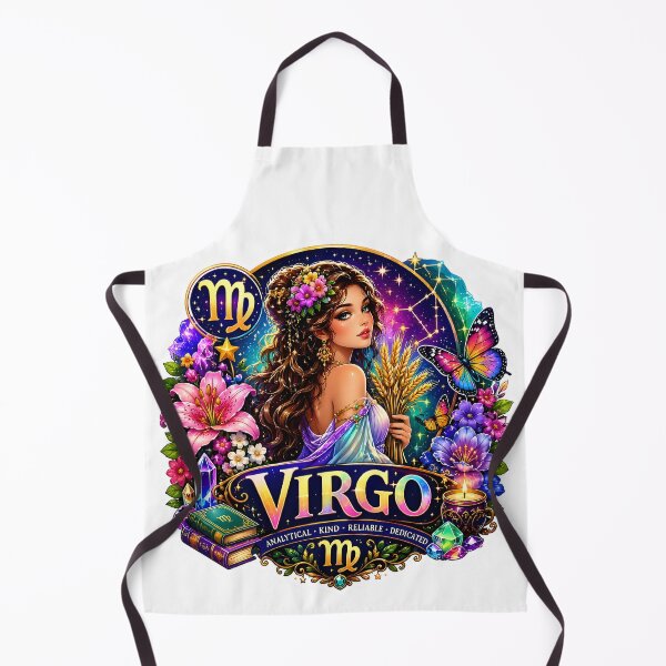 Item preview, Virgo Goddess Floral Butterfly Galaxy Zodiac Art designed and sold by Zodiac Celestial Art.