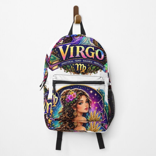 Item preview, Virgo Goddess Floral Butterfly Galaxy Zodiac Art designed and sold by Zodiac Celestial Art.