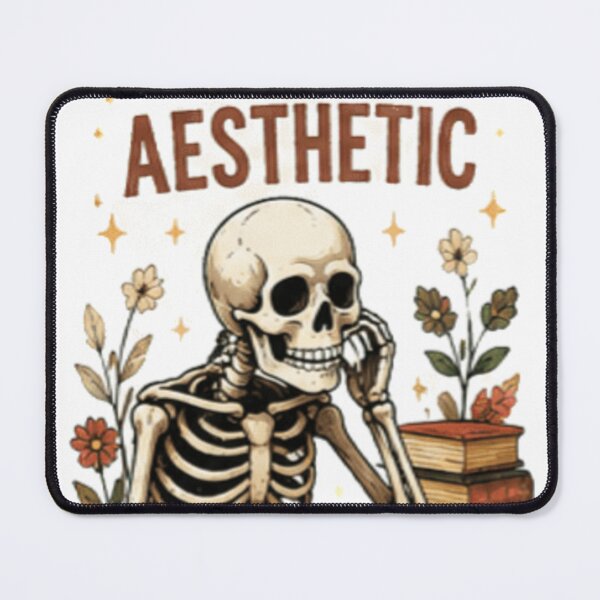 Item preview, Overthinking But Make It Aesthetic Skeleton designed and sold by GUINewAlex.