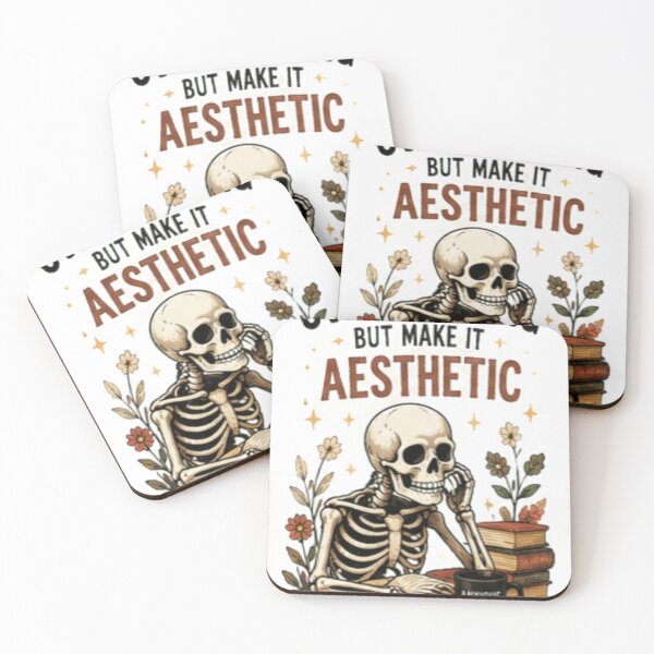 Item preview, Overthinking But Make It Aesthetic Skeleton designed and sold by GUINewAlex.
