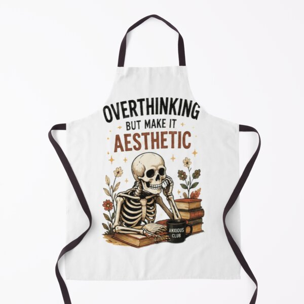 Item preview, Overthinking But Make It Aesthetic Skeleton designed and sold by GUINewAlex.