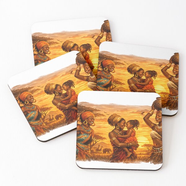 Item preview, Golden Sunset Joy – African Heritage Art designed and sold by Med-th-ewolf.