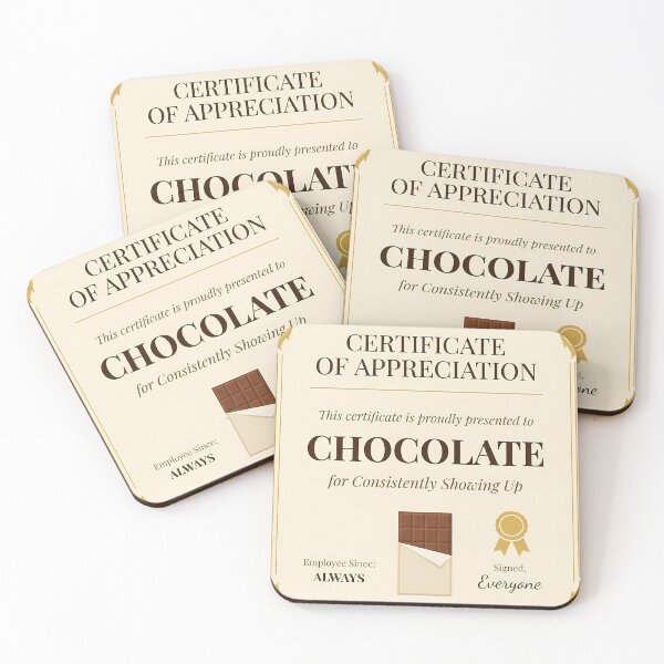 Item preview, Chocolate Employee Of The Month Funny Food Certificate Gift designed and sold by how-is-design.