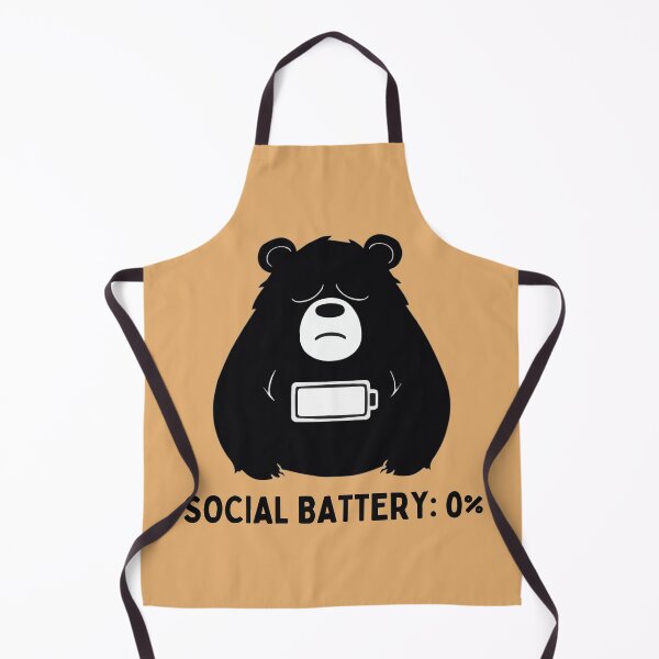 Item preview, Tired Introvert Bear Social Battery 0 Percent Vector Art designed and sold by AbderraimArt.