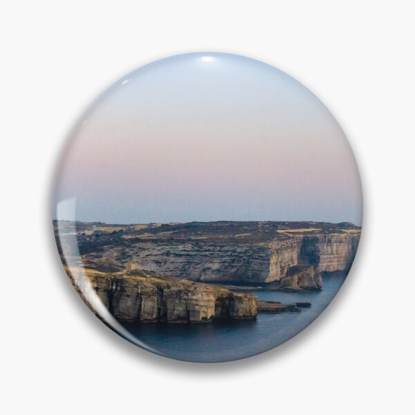 Item preview, Limestone Cliffs Along Rugged Coastline With Pastel Sky at Dusk Over Calm Sea designed and sold by Nmallia.
