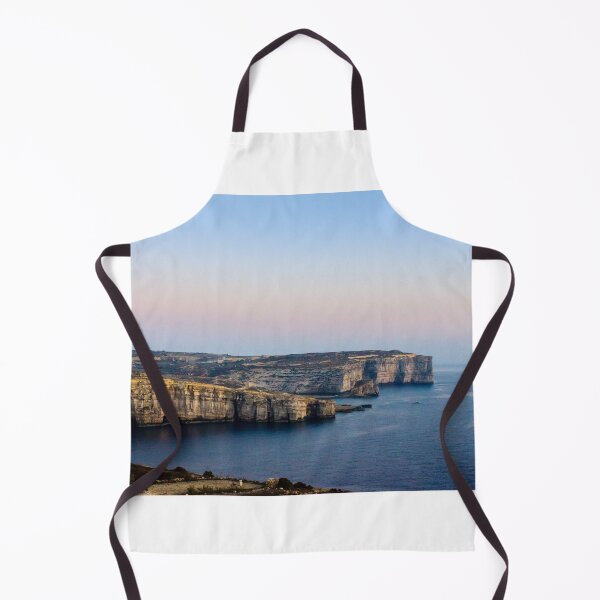 Item preview, Limestone Cliffs Along Rugged Coastline With Pastel Sky at Dusk Over Calm Sea designed and sold by Nmallia.