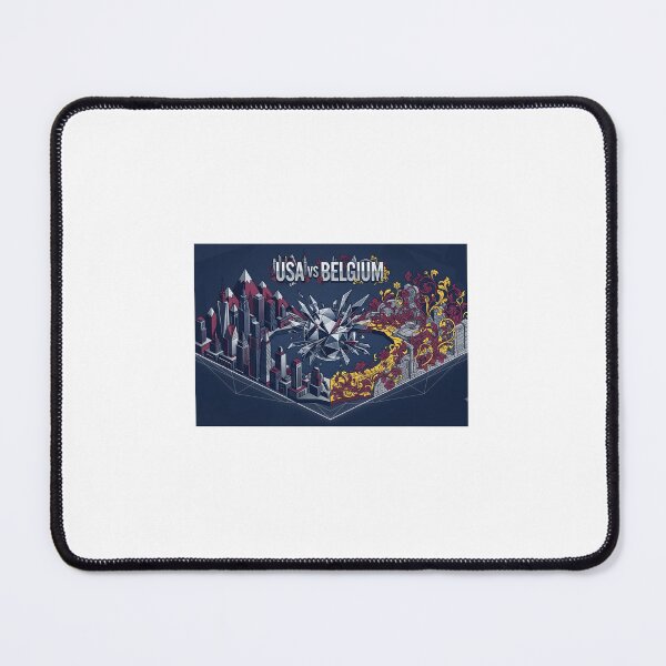 Item preview, USA vs Belgium Geometric City Skyline Crystal Design designed and sold by VikrantCreative.