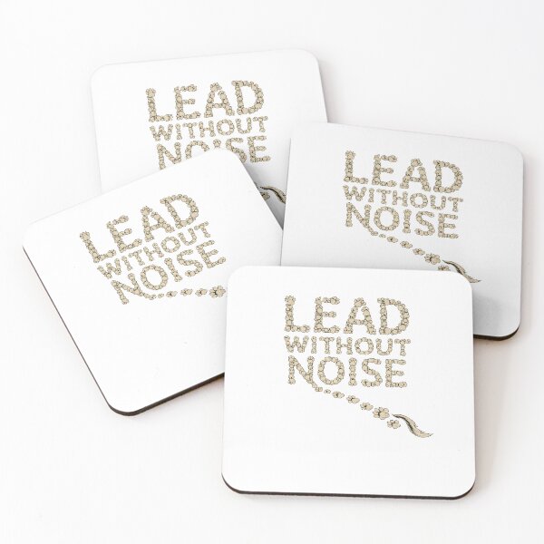 Item preview, Lead Without Noise Paw Print Typography designed and sold by Presshue.