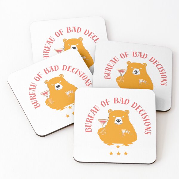 Item preview, Bureau Of Bad Decisions Gambling Bear Retro Vector designed and sold by AbderraimArt.