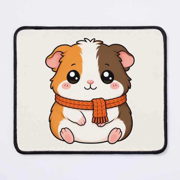 Item preview, Cute Guinea Pig Orange Scarf Winter Vibe designed and sold by Seculinator.