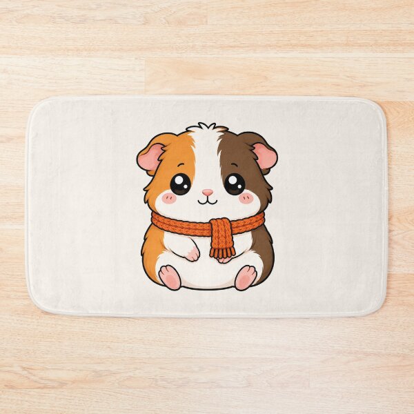 Item preview, Cute Guinea Pig Orange Scarf Winter Vibe designed and sold by Seculinator.